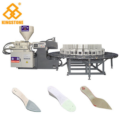 12/16/20/24 빠른 생산율을 가진 회전하는 가죽 신발 PP 안창 사출 성형 기계를 둡니다