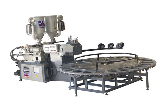 2개 조밀도 플라스틱 발바닥을 위한 회전하는 두 배 색깔 신발 유일한 만드는 기계