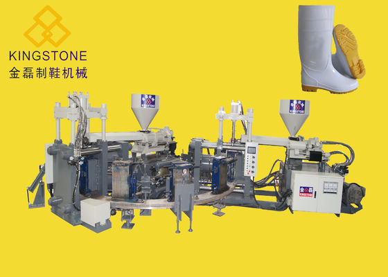 안전 구머부트스는 주입 몰딩기 16 스테이션 2 색에게 구두를 신깁니다