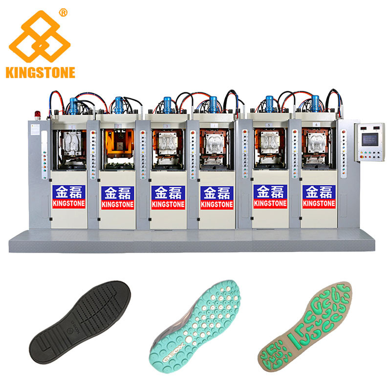 TPU TR PVC 신발 유일한 만드는 기계 P.I.D를 가진 6개의 역. 통제 시스템